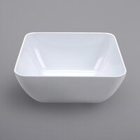 GET CS-50-W Midtown 5 oz. White Glazed White Square Melamine Bowl - 24/Case