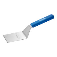 Dexter-Russell 19853H Sani-Safe Cool Blue 4" x 3" High Heat Blue Square Edge Solid Hamburger Turner