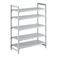 Cambro CPU245472V5480 Camshelving® Premium Shelving Unit with 5 Vented Shelves 24" x 54" x 72"