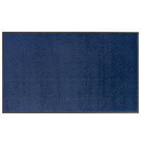 Lavex 3' x 4' Blue Washable Nylon Rubber-Backed Indoor Entrance Mat