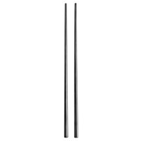 Acopa Heika 9" Black 18/8 Stainless Steel Extra Heavy Weight Chopstick Set - 12/Pack