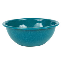 Crow Canyon Home K17TUR Stinson 20 oz. Turquoise Speckle Enamelware Bowl