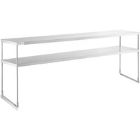 Avantco 178SSDOSP3 Stainless Steel Double Deck Overshelf for SSPPT-3 Series - 17 5/8" x 93 13/16"