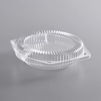 Choice 6" Clear Hinged Pie Container with Low Dome Lid