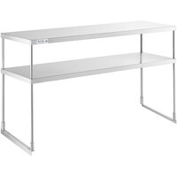 Avantco 178SSDOSP260 Stainless Steel Double Deck Overshelf for SSPPT-260 Series - 17 5/8" x 60 1/8"