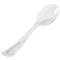 Fineline 3322-CL Platter Pleasers 10" Clear Heavy-Duty Disposable Serving Spoon - 100/Case