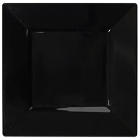 Fineline Settings 1609-BK Solid Squares 9 1/2" Black Square Dinner Plate - 120/Case