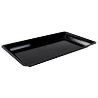 Fineline RC474.BK Platter Pleasers 18" x 16" Black Polystyrene Rectangular Tray - 25/Case