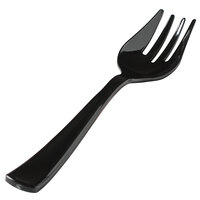 Fineline 3321-BK Platter Pleasers 10 1/2" Black Heavy-Duty Disposable Serving Fork - 100/Case