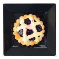 Fineline Settings 1604-BK Solid Squares 4 1/2" Black Square Cocktail Plate - 120/Case