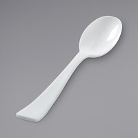 Fineline 3322-WH Platter Pleasers 10" White Heavy-Duty Disposable Serving Spoon - 100/Case