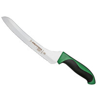 Dexter-Russell 36008G 360 Series 9" Scalloped Offset Bread Knife with Green Handle