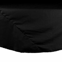 Intedge 132" Round Black Seamed 65/35 Poly/Cotton Blend Hemmed Cloth Table Cover