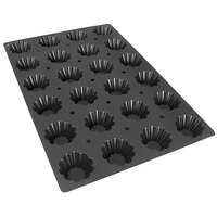 Silikomart SQ001 24 Compartment Briochettes Silicone Baking Mold - 3 1/16" x 3 1/16" x 1 7/16" Cavities