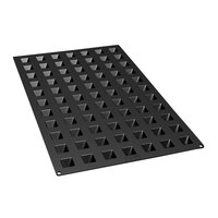 Silikomart SQ046 77 Compartment Mini Pyramids Silicone Baking Mold - 1" x 1" x 1" Cavities