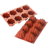 Silikomart SF154 SiliconFLEX 8 Compartment Charlotte Silicone Baking Mold - 2 3/4" x 2 3/4" x 1 5/8" Cavities