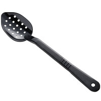 Carlisle 442603 13" Black High Heat Perforated Salad Bar / Buffet Spoon