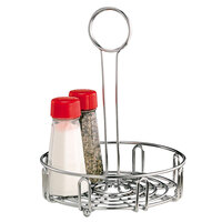 Vollrath WR-1023 7" x 9 1/4" Dripcut® Round Chrome Wire Condiment Caddy