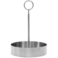 Tablecraft BRDIA679 Versa Rack 6 7/8" Round Brushed Stainless Steel Condiment Caddy