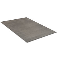 Lavex Plush 4' x 6' Solid Charcoal Olefin Indoor Entrance Mat - 3/8" Thick