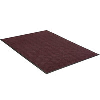 Lavex Chevron Rib 3' x 4' Burgundy Indoor Entrance Mat - 3/8" Thick
