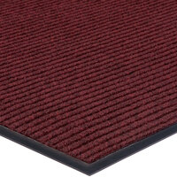 Apache Mills Needle Rib 3' x 6' Red Indoor Entrance Mat - 3/8" Thick