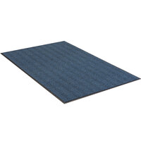 Lavex Chevron Rib 3' x 6' Blue Indoor Entrance Mat - 3/8" Thick