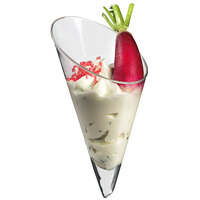 Solia PS32400 1.5 oz. Transparent Tasting Mini Cone - 200/Case