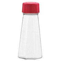 Vollrath 313-02 Traex® Dripcut® 3 oz. Polycarbonate Salt and Pepper Shaker with Red Plastic Top - 72/Case