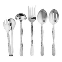 American Metalcraft 5-Piece Hammered Stainless Steel Serving Utensil Set