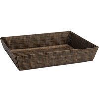 Front of the House BBK047COV22 Metroweave 11" x 8" x 2" Copper Mesh Woven Vinyl Basket - 6/Case