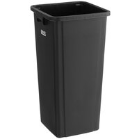 Lavex 23 Gallon Black Square Trash Can