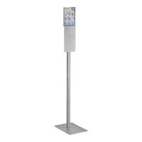 Kutol 9920ZZZ Health Guard Aluminum Hand Sanitizing Station Floor Stand with Sign