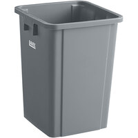 Lavex 19 Gallon Gray Square Trash Can