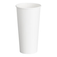 Choice 24 oz. White Poly Paper Hot Cup - 50/Pack