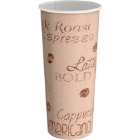 Choice 24 oz. Cafe Print Poly Paper Hot Cup - 600/Case