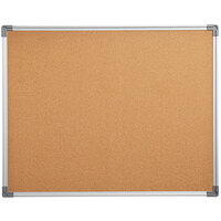Dynamic by 360 Office Furniture 60" x 48" Wall-Mount Cork Board with Aluminum Frame