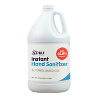 Noble 1 Gallon Ready-to-Use Alcohol Based Gel Instant Hand Sanitizer with Pump - 4/Case