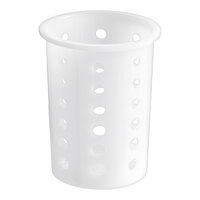 Vollrath 52643 White Perforated Plastic Flatware Cylinder