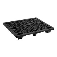Lavex XpressPal 48" x 40" Black Polyethylene Economy Duty Nestable Pallet