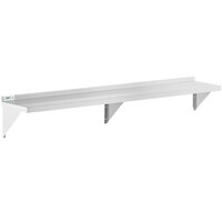 Regency 18 Gauge Stainless Steel 12" x 84" Solid Wall Shelf