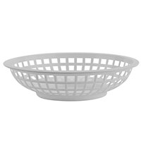 GET RB-820-W 8" x 2" Round White Plastic Fast Food Basket - 12/Pack