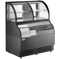 Avantco BCAC-48 48" Black Curved Dual Service Refrigerated Air Curtain Merchandiser - 110V