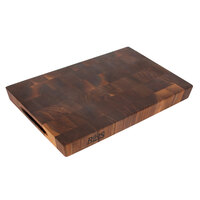 John Boos & Co. WAL-CCB1812-175 18" x 12" x 1 3/4" Black Walnut Cutting Board with Hand Grips