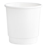 Choice 4 oz. White Smooth Double Wall Paper Hot Cup - 25/Pack