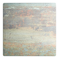 Lancaster Table & Seating Excalibur 24" x 24" Square Table Top with Textured Canyon Painted Faux Metal Finish