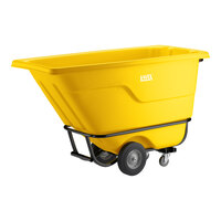 Lavex 0.5 Cubic Yard Yellow Heavy-Duty Tilt Truck / Trash Cart (850 lb. Capacity)