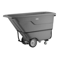 Lavex 1 Cubic Yard Gray Standard-Duty Tilt Truck / Trash Cart (1250 lb. Capacity)