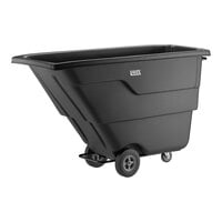 Lavex 1 Cubic Yard Black Tilt Truck / Trash Cart (600 lb. Capacity)