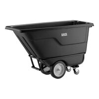 Lavex 0.5 Cubic Yard Black Heavy-Duty Tilt Truck / Trash Cart (1400 lb. Capacity)